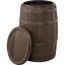 Braunes Regenfass Barrica mit Deckel