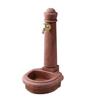 Wasserzapfsäule 'Venezia' Steinoptik redstone 44 x 52 x 90 cm