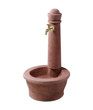 Wasserzapfsäule 'Roma' Steinoptik redstone Ø 54 x 100 cm