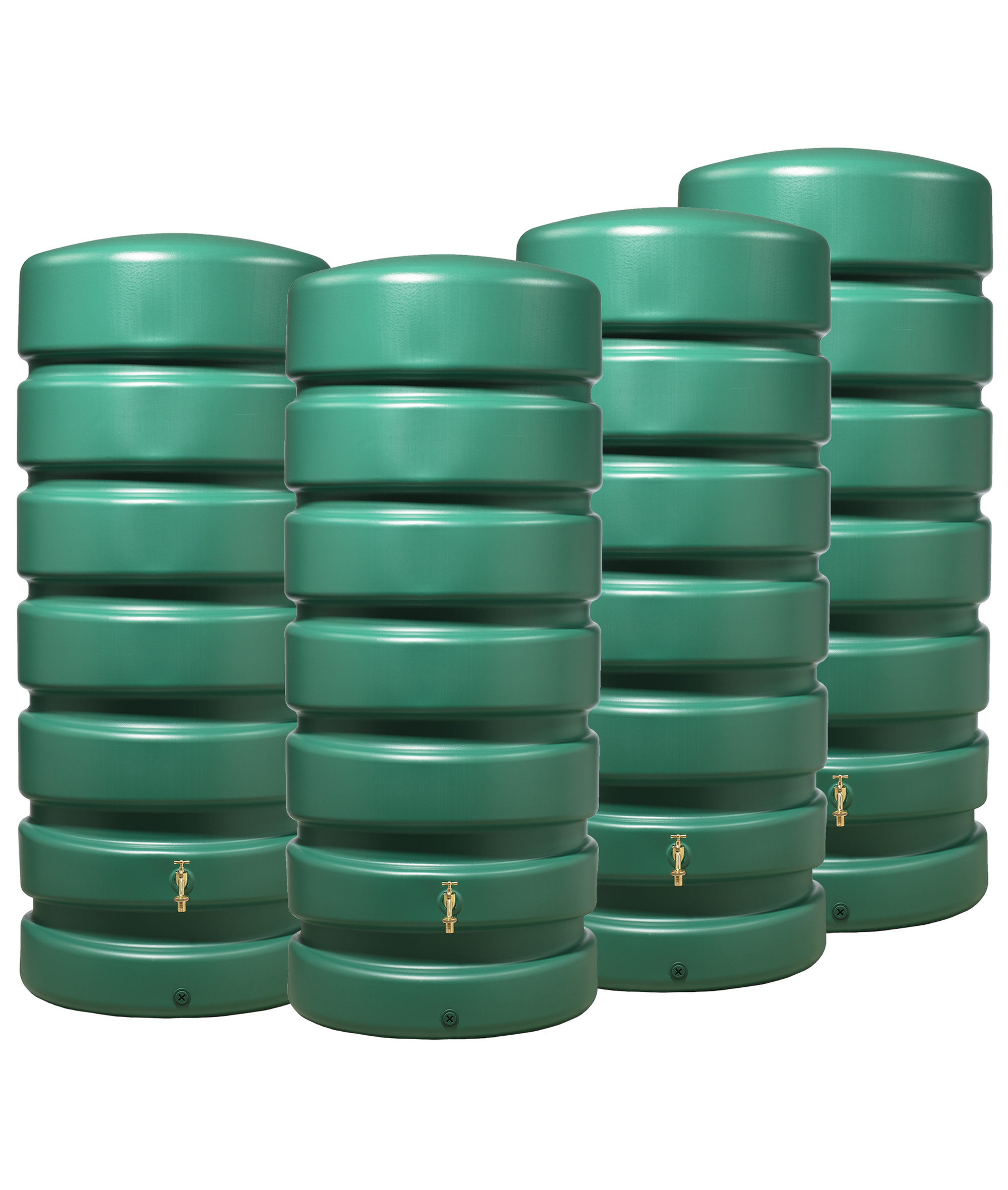 Regentonnen 'Classico' grün 2600 l 4 Stück