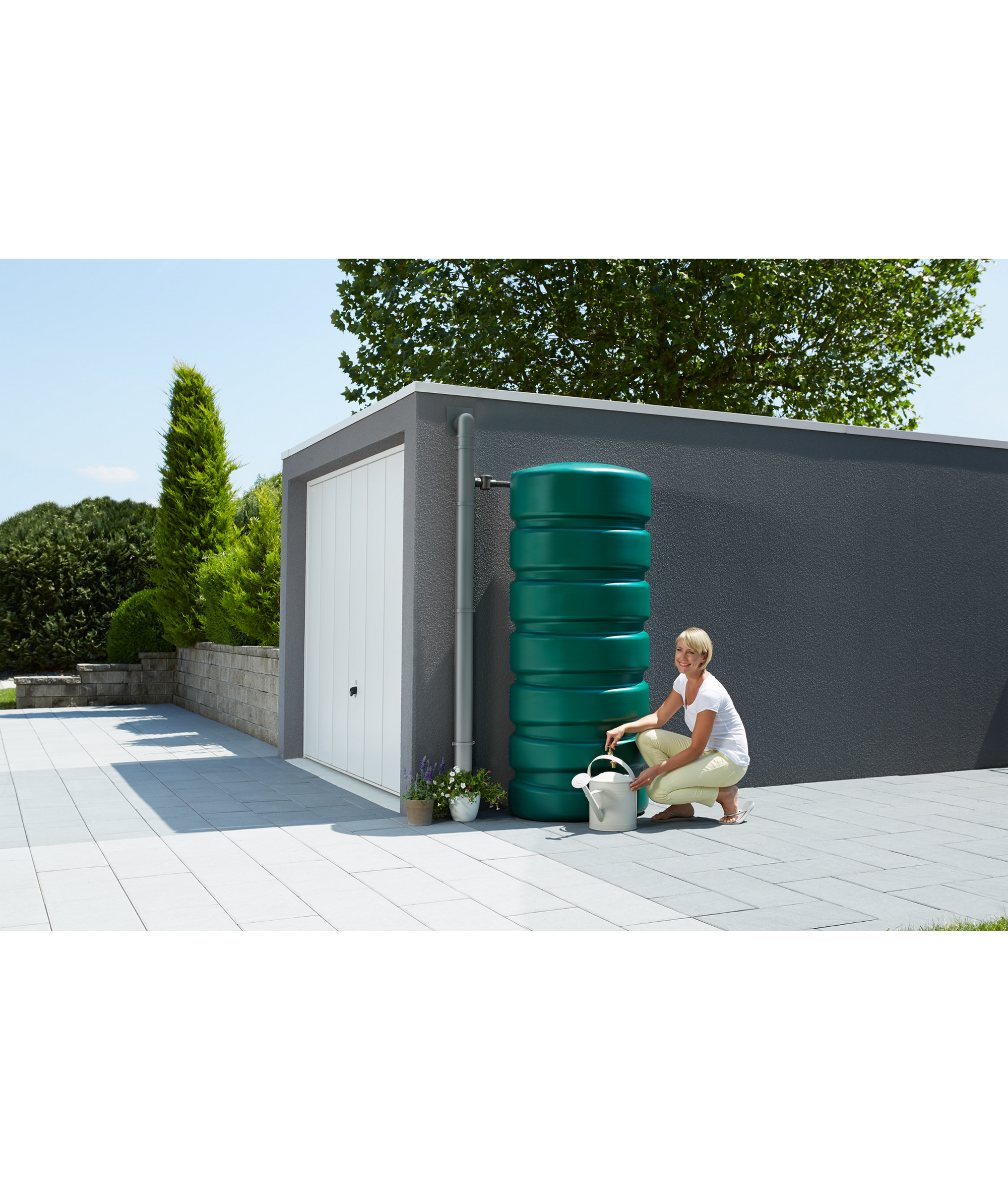 Regentonnen 'Classico' grün 2600 l 4 Stück