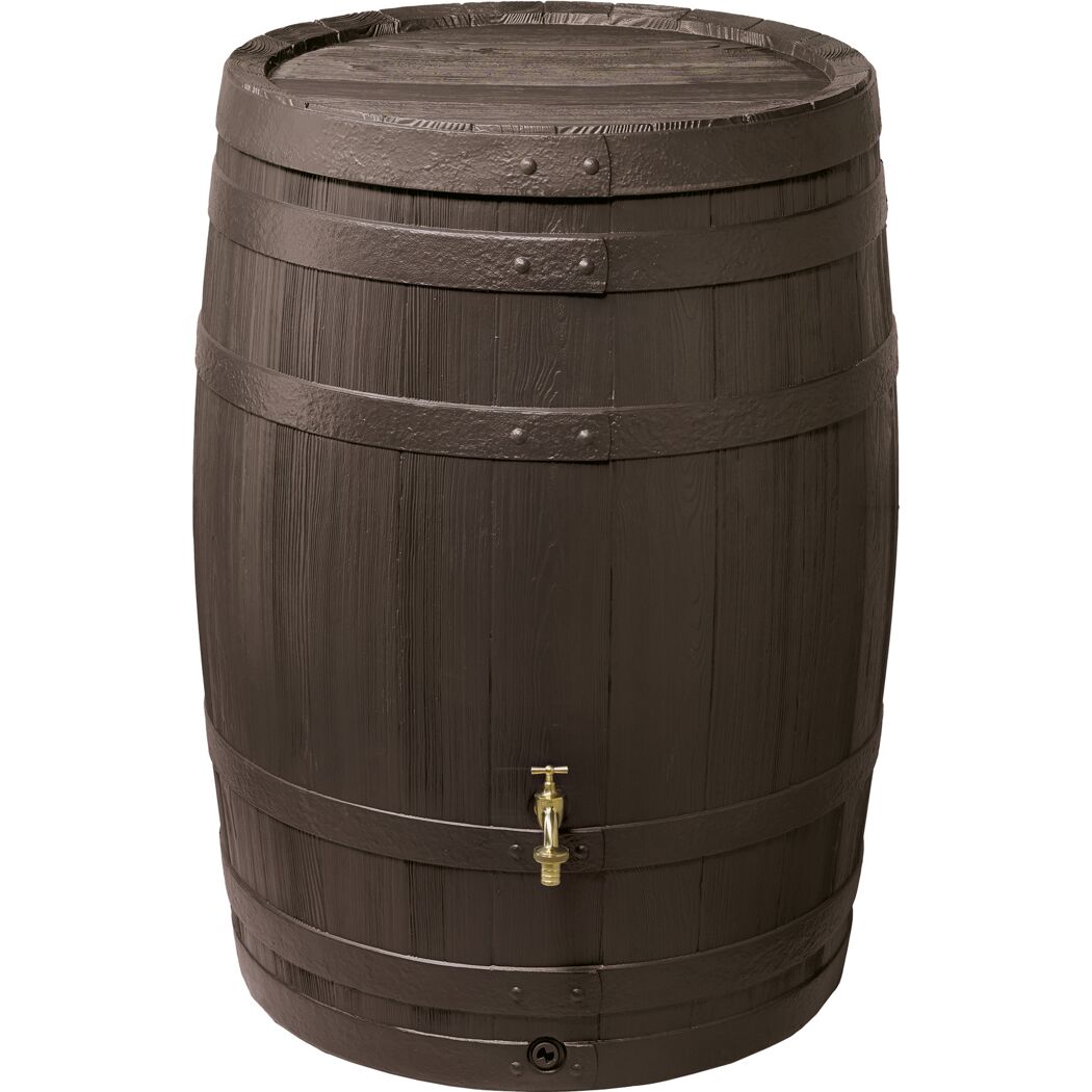 Braunes Regenfass BARRICA mit Wasserhahn