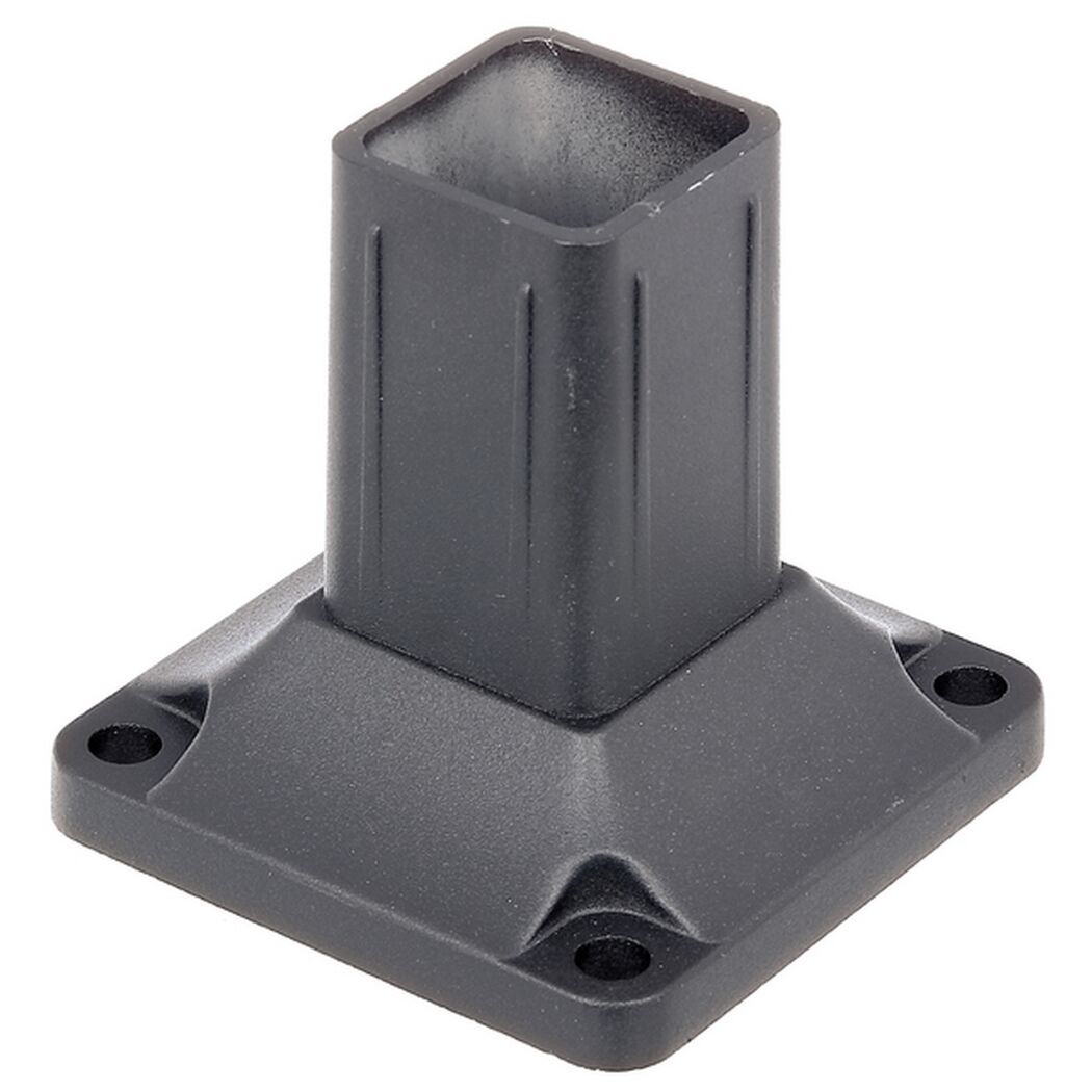 Schwarzer Pfostenträger aus Aluminium