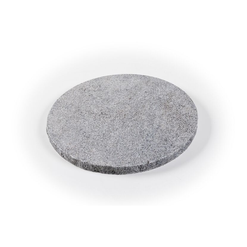Runder grauer Granittrittstein