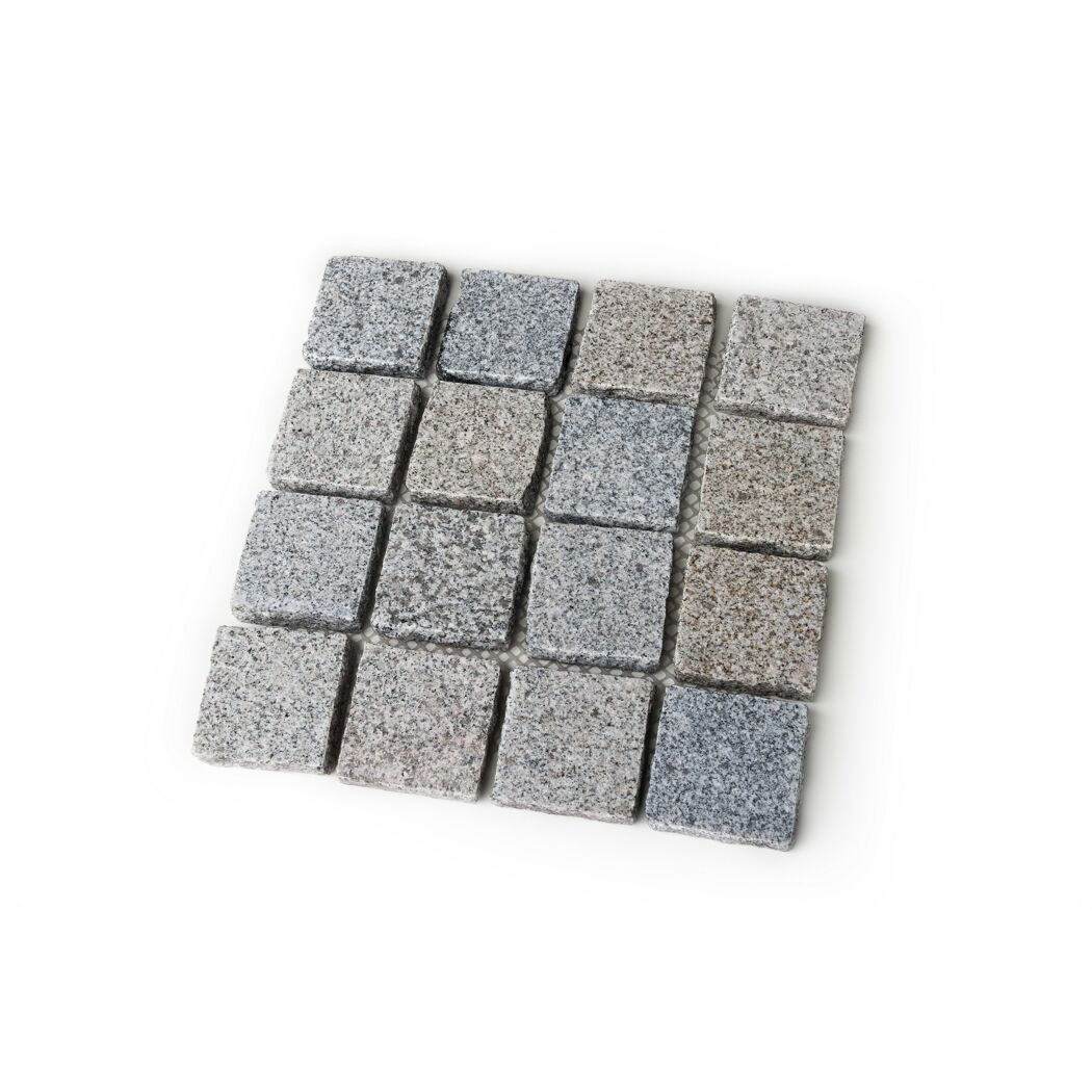 Granit Pflastersteine auf Matte