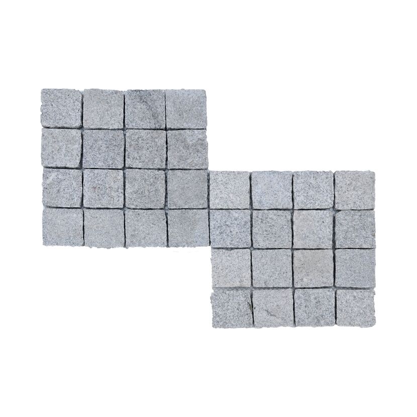 Granit Pflastersteine grau 40 x 40 x 2 cm