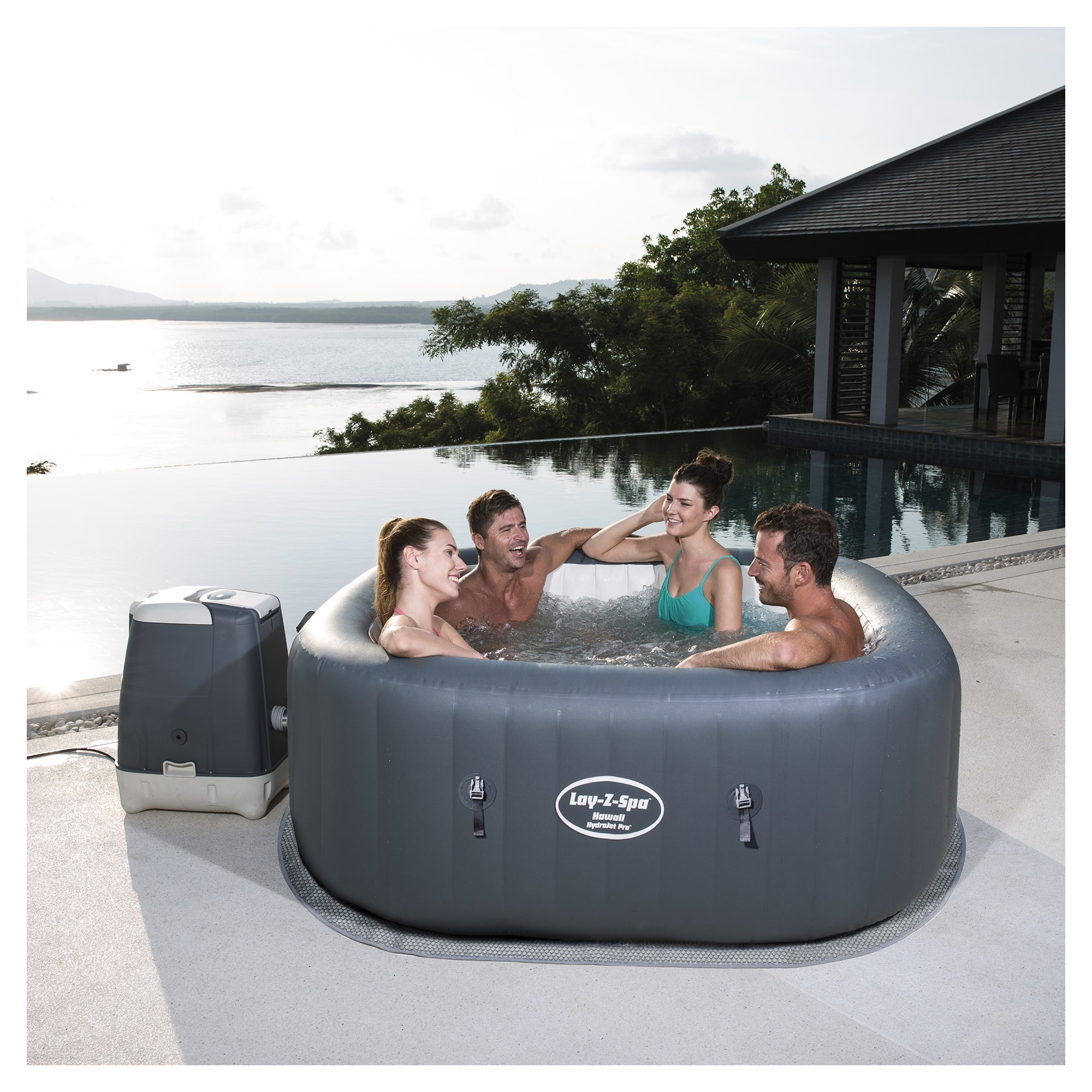 Whirlpool 'Lay-Z-Spa™ Hawaii HydroJet Pro™' grau/weiß 180 x 180 x 71 cm + product picture