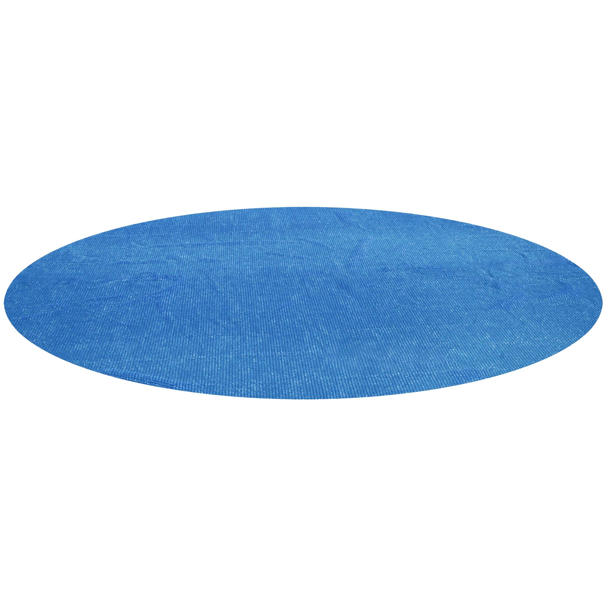 Blaue Solarplane für Rundbecken