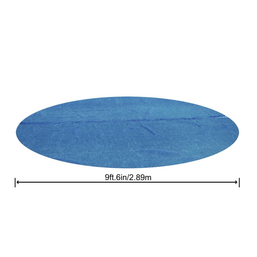 Blaue Solar-Poolabdeckung mit den Maßen 2,89 m.