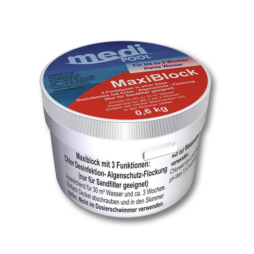 Medipool MaxiBlock Chlortabletten 0,6 kg für Sandfilter