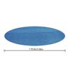 Blaue Solar-Pool-Abdeckung mit den Maßen 3,56 m.