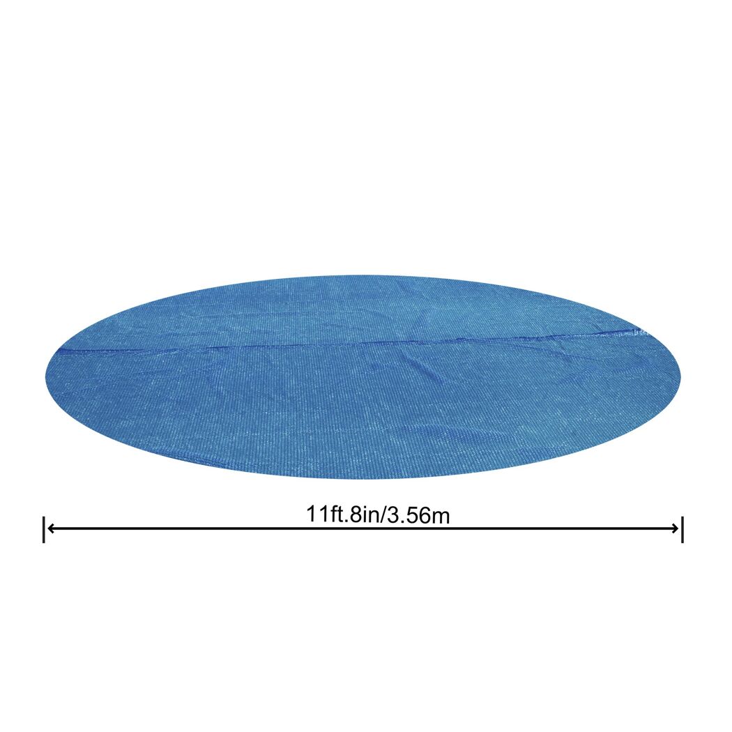 Blaue Solar-Pool-Abdeckung mit den Maßen 3,56 m.