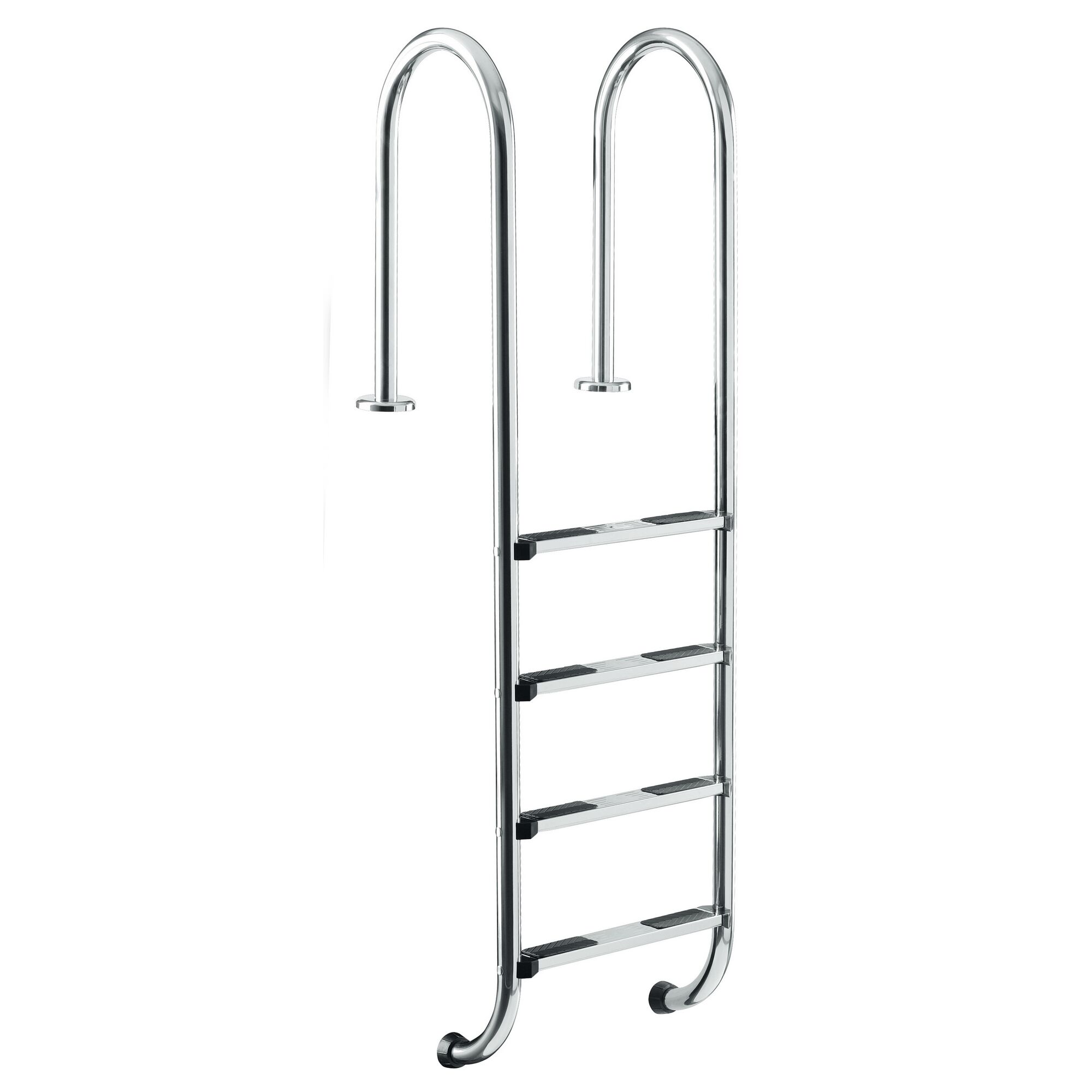 Poolleiter aus Edelstahl mit vier Stufen