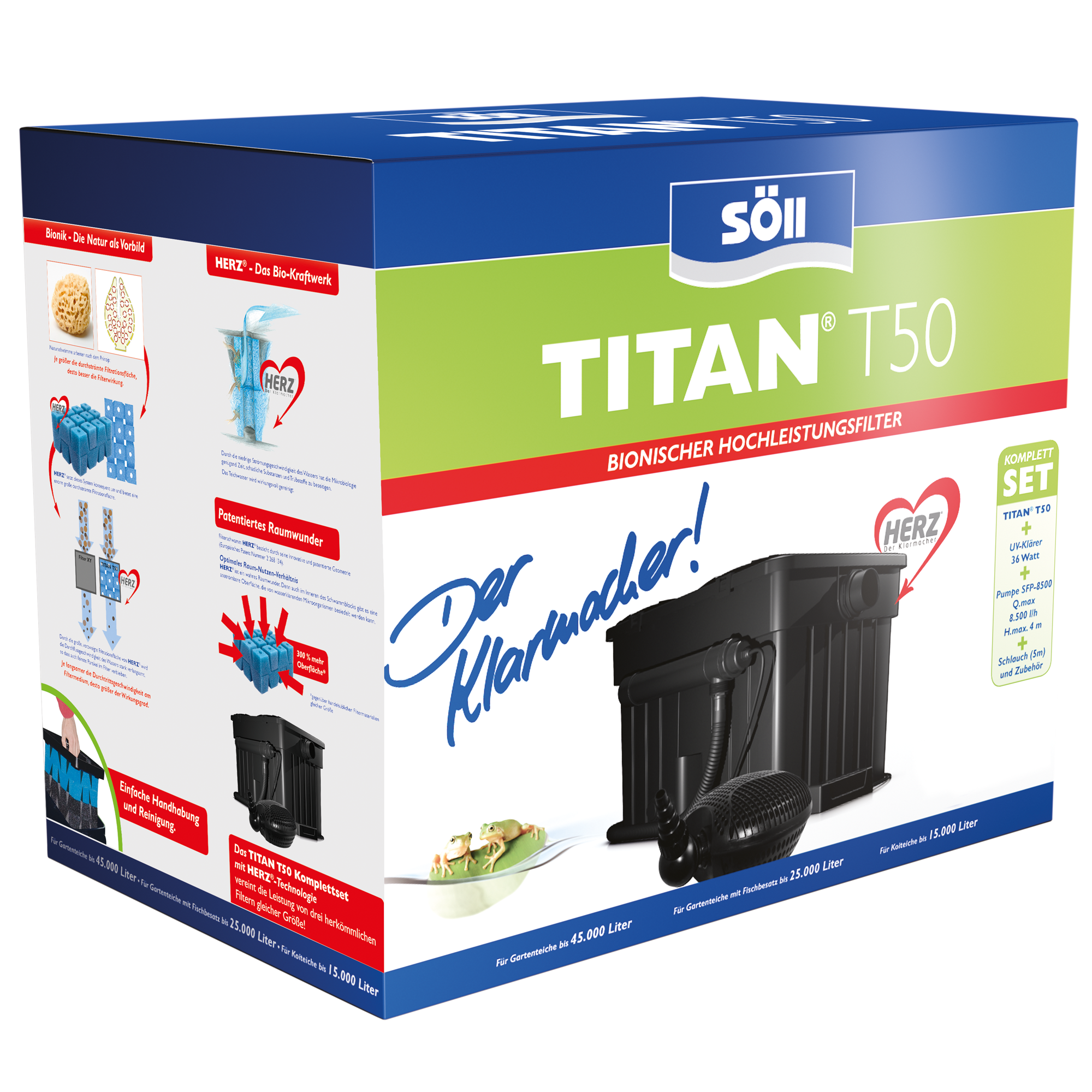 Filterset 'Titan T50' inkl. Pumpe und UVC + product picture