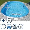 Ovaler Aufstellpool mit Zubehör.
