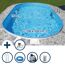 Ovaler Aufstellpool mit Zubehör.
