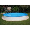 Runder Pool mit Leiter im Garten