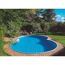 Achtförmiger Pool mit Einstiegstreppe im Garten