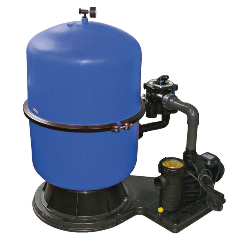 Blauer Sandfilter mit Pumpe für Pools