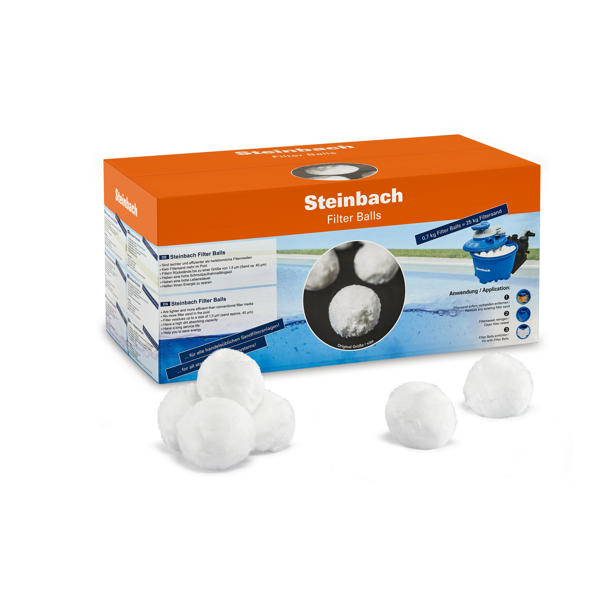 Steinbach Filter Balls 700g Filterbälle Filterballs 040050 