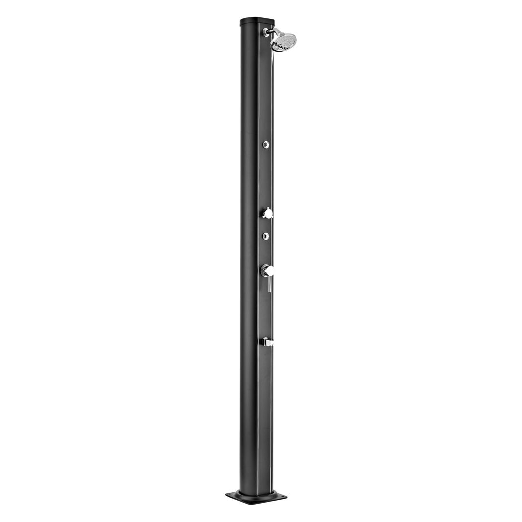 Schwarze Solardusche aus Aluminium