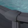 Stahlwandpool 'Granada' schwarz rund Ø 370 x 132 cm