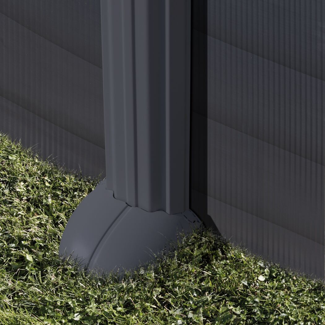 Stahlwandpool 'Granada' schwarz rund Ø 370 x 132 cm