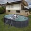Stahlwandpool-Set 'Granada' 500 x 132 x 300 cm mit Sicherheitsleiter und Sandfilteranlage