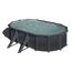 Stahlwandpool-Set 'Granada' 500 x 132 x 300 cm mit Sicherheitsleiter und Sandfilteranlage