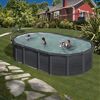 Familie im aufstellbaren Pool im Garten