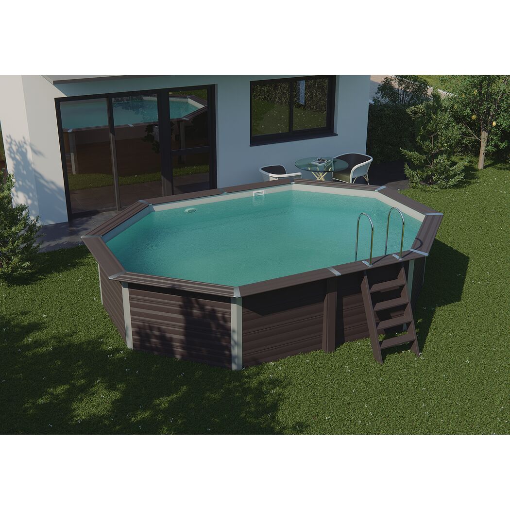 Composite Pool-Set 'Avantgarde' 386 x 124 x 524 cm mit Sandfilter und Trittleiter