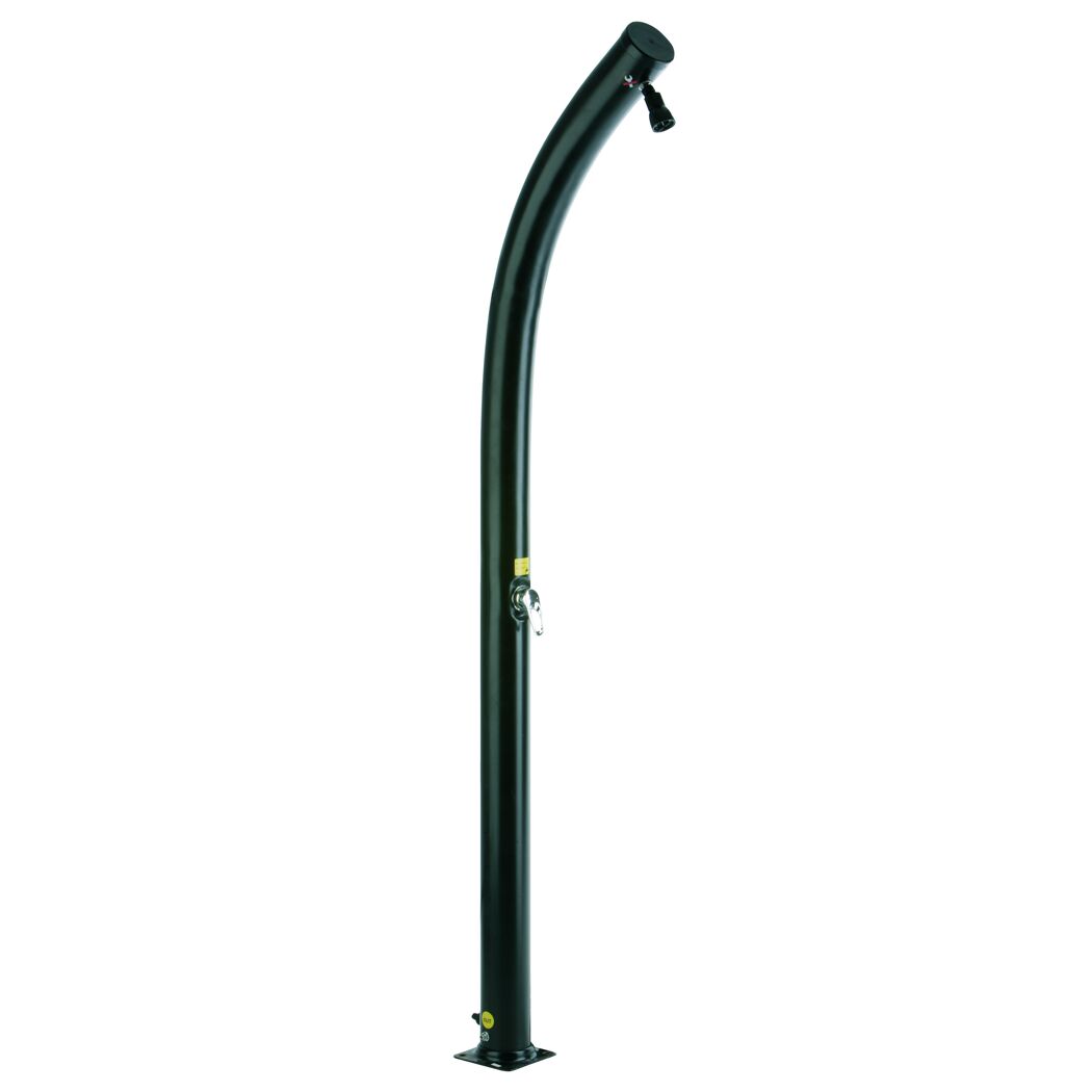Schwarze Solardusche aus PVC