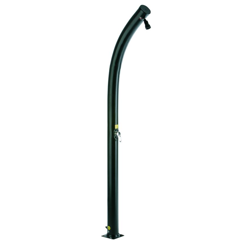 Schwarze Solardusche aus PVC