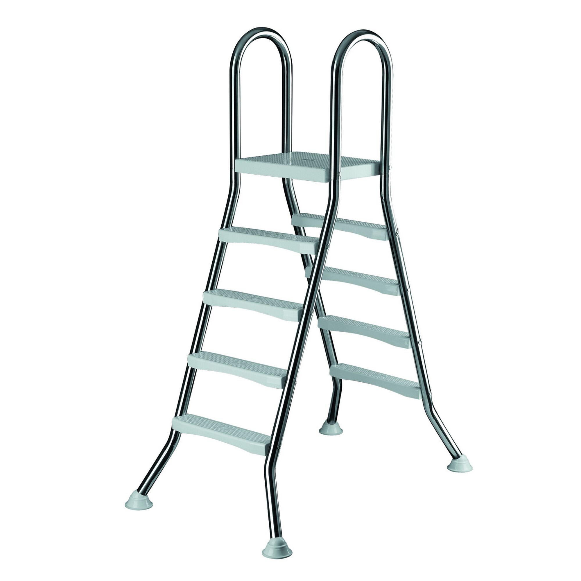 Poolleiter mit vier Stufen auf jeder Seite.