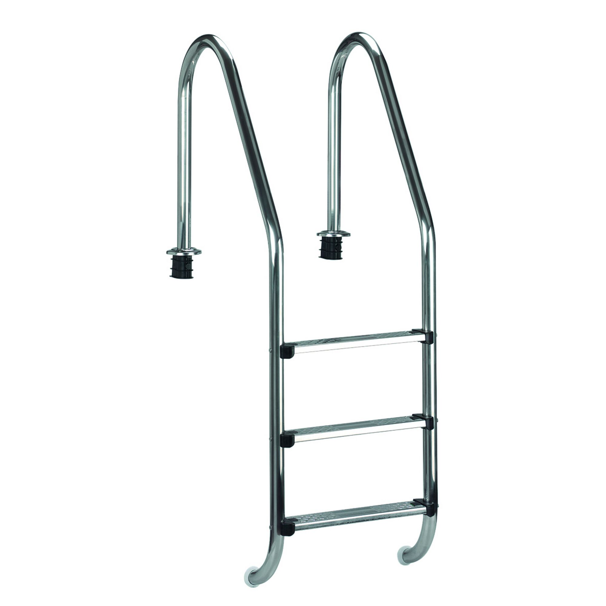 Poolleiter aus Edelstahl mit drei Stufen