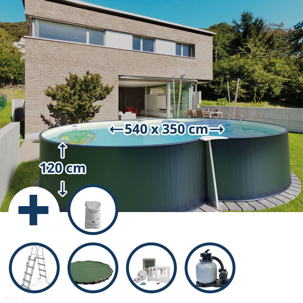 Achtformpool Stahlwandpool mit Zubehör