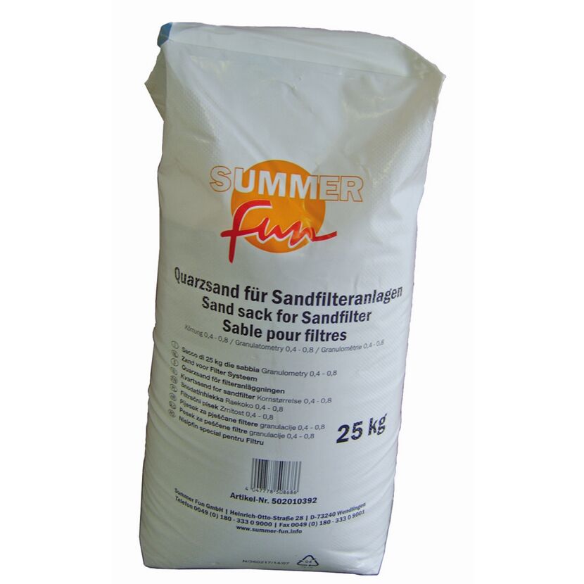 25 kg Sack Quarzsand für Sandfilteranlagen