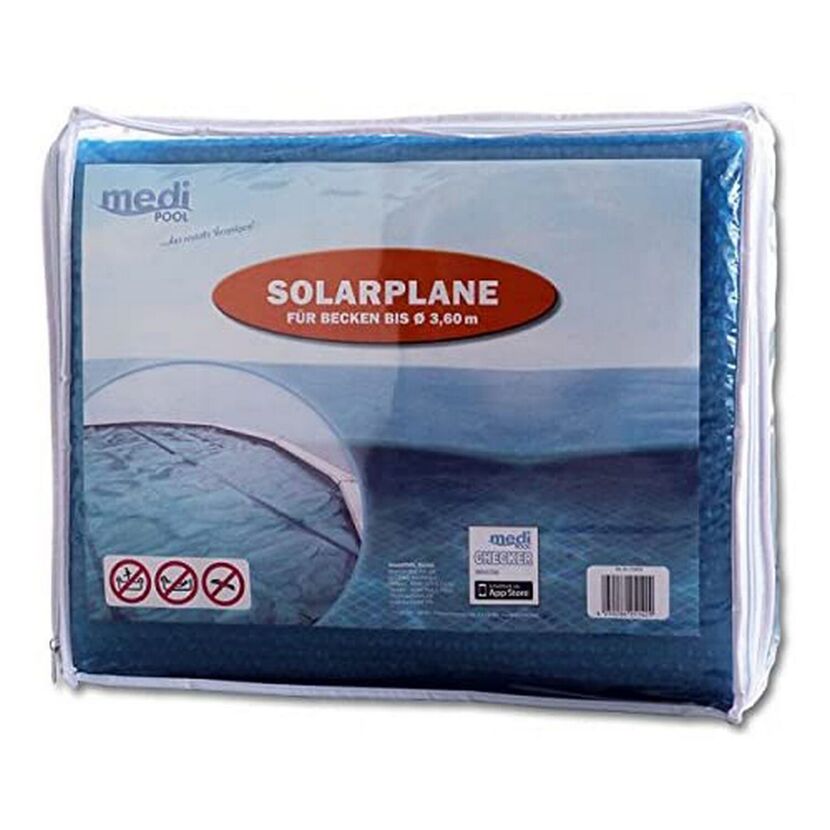 Poolabdeckung blau Ø 360 cm PVC