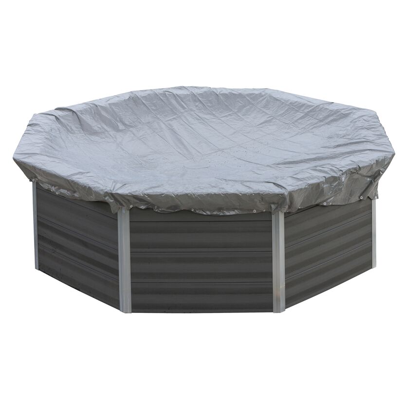 Pool-Abdeckplane 'Winterabdeckung' grau 664 x 386 cm