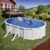 Stahlwandpool-Set 'Atlantis' 634 x 575 x 132 cm mit Sicherheitsleiter und Sandfilteranlage