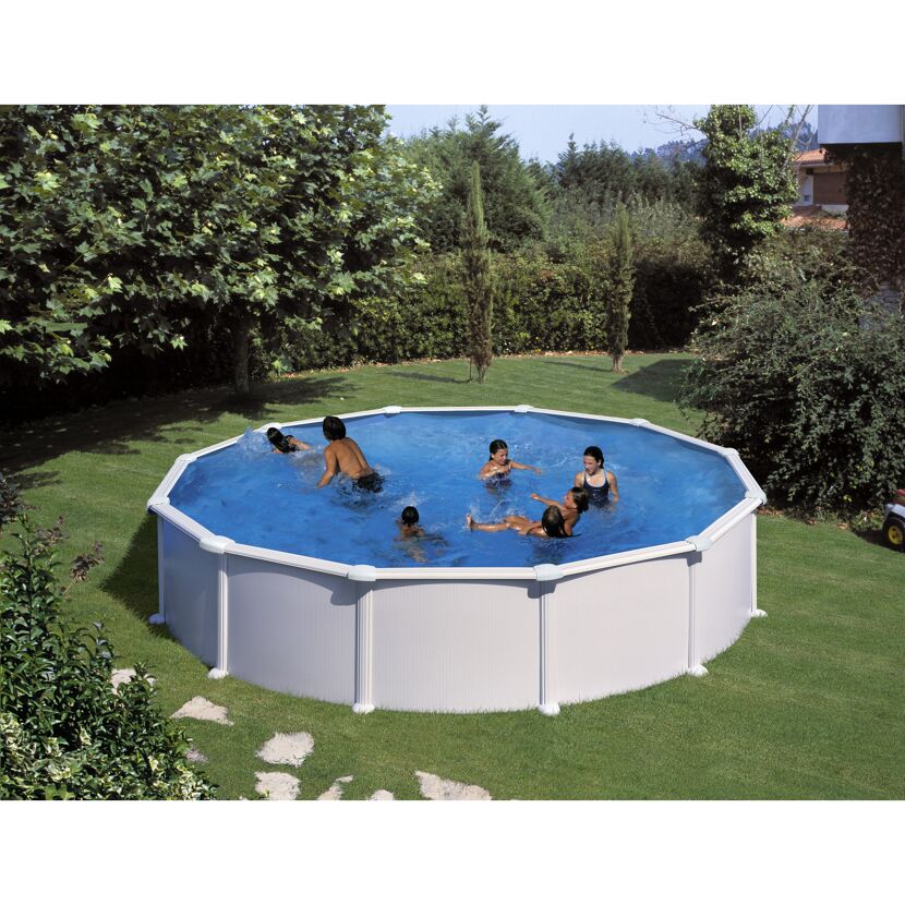 Stahlwandpool-Set 'Atlantis' Ø 570 x 132 cm mit Sicherheitsleiter und Sandfilteranlage