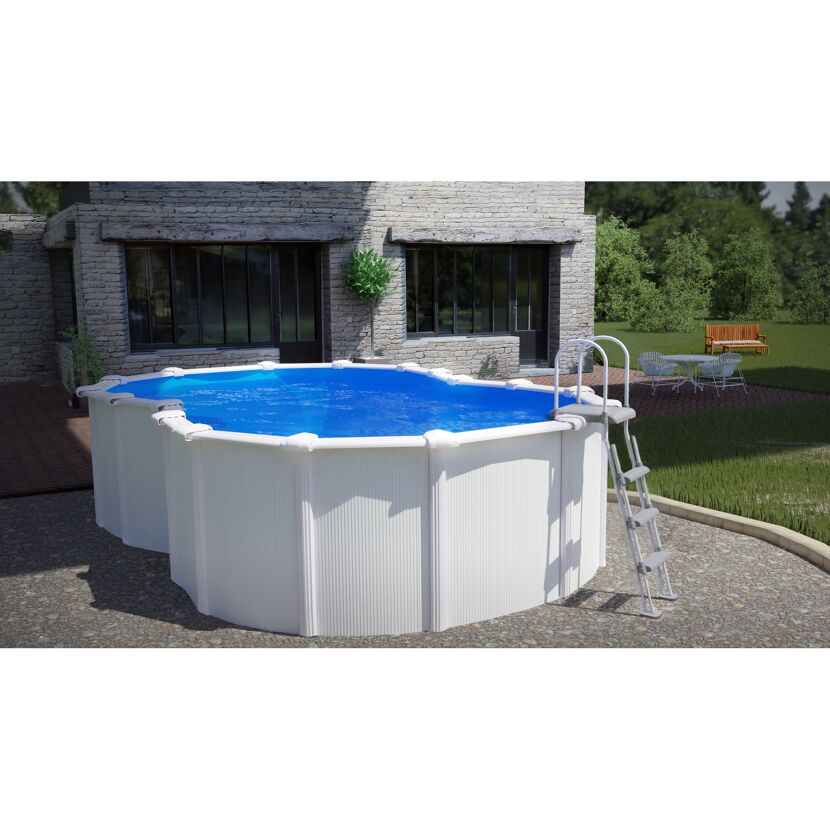 Stahlwandpool-Set 'Varadero' 500 x 340 x 122 cm mit Sandfilter und Sicherheitsleiter