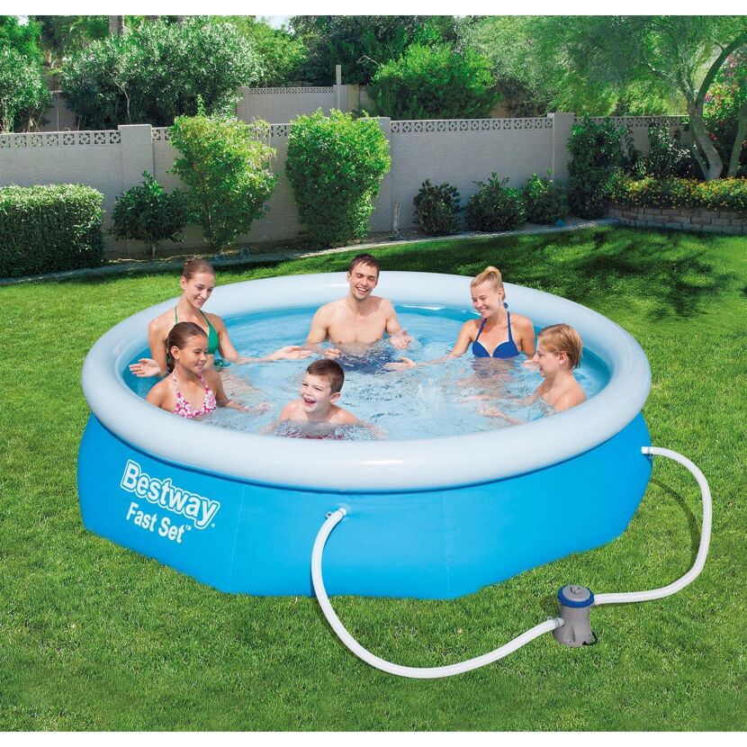 Aufstellpool 'Fast Set™' blau/weiß rund Ø 305 x 76 cm