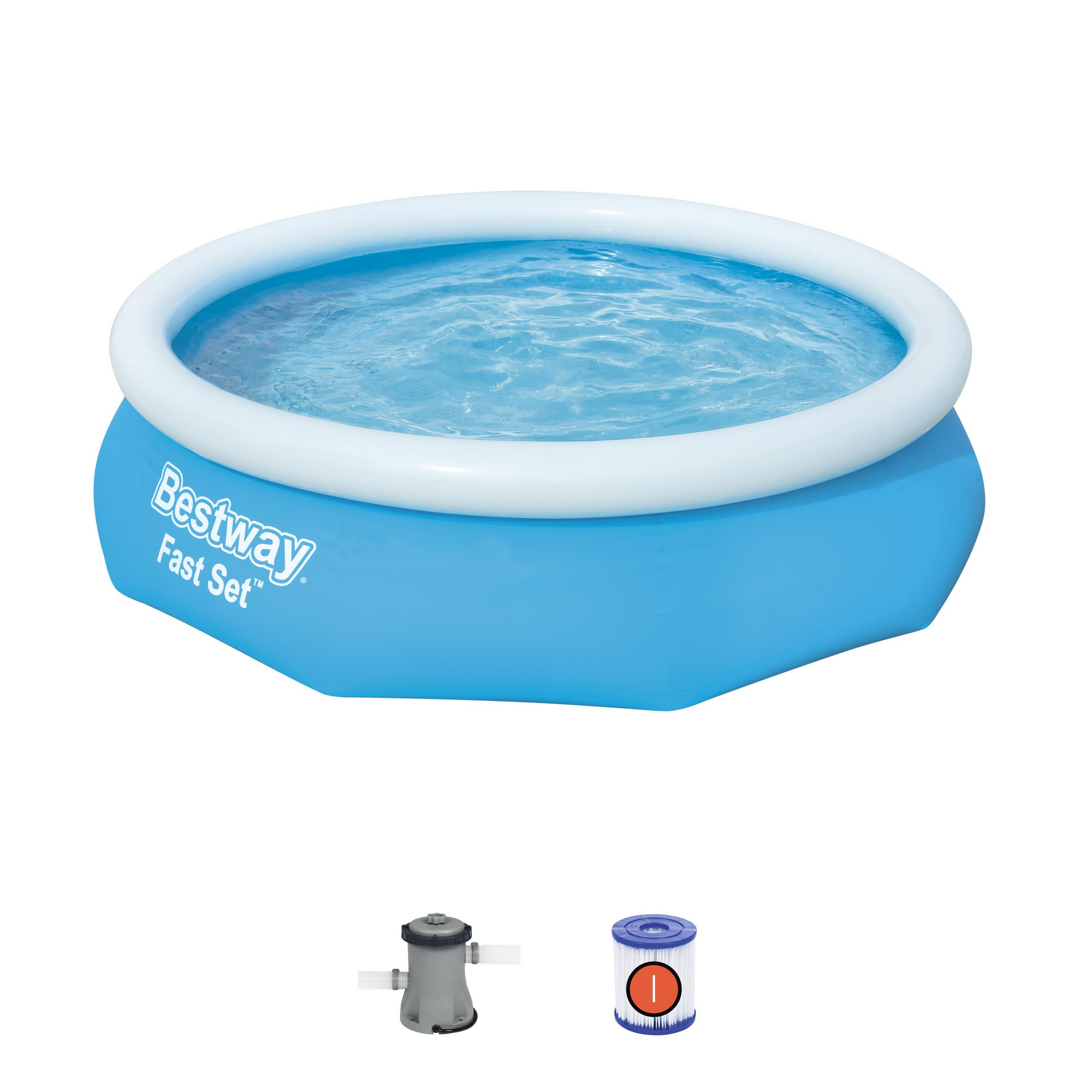 Aufstellpool 'Fast Set™' blau/weiß rund Ø 305 x 76 cm + product picture