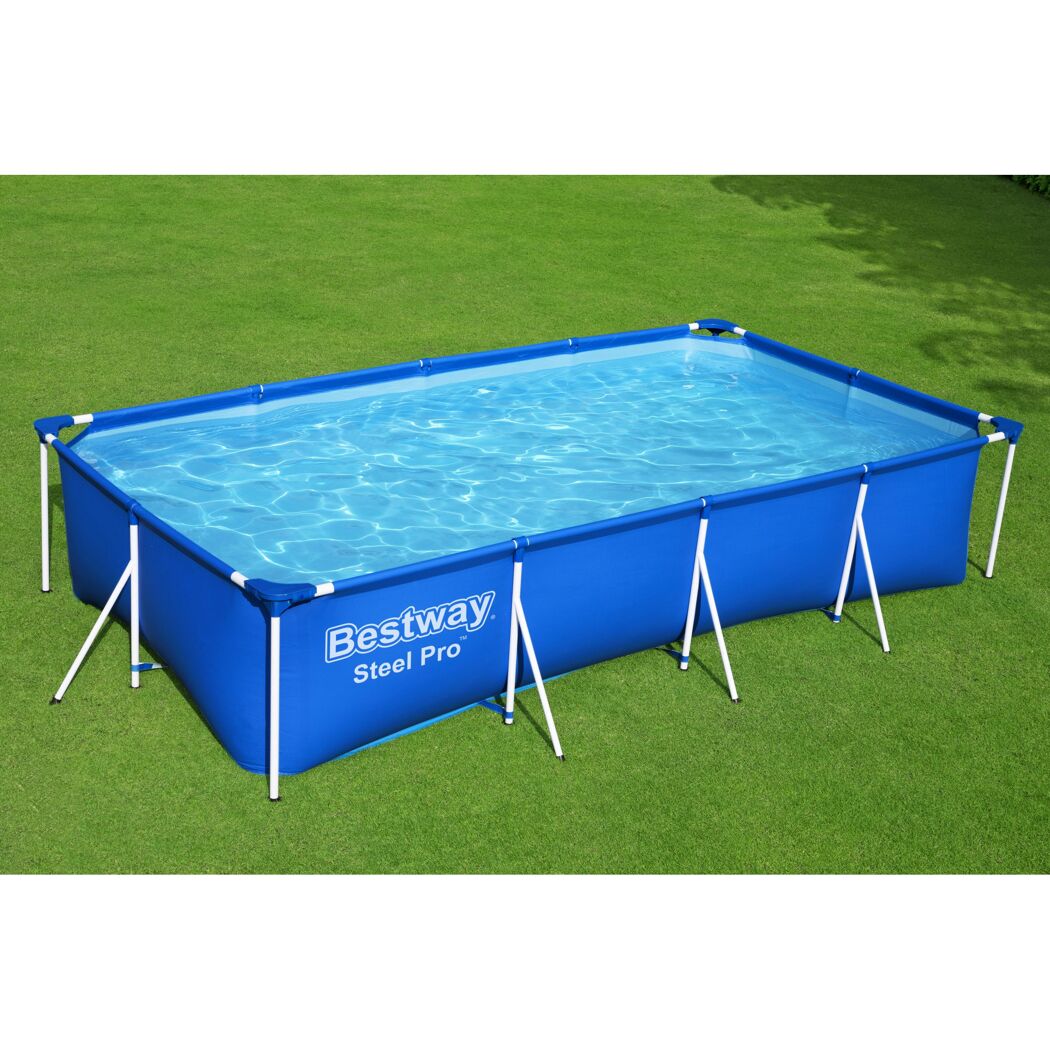 Aufstellpool-Set 'Steel Pro™' blau rechteckig 400 x 211 x 81 cm