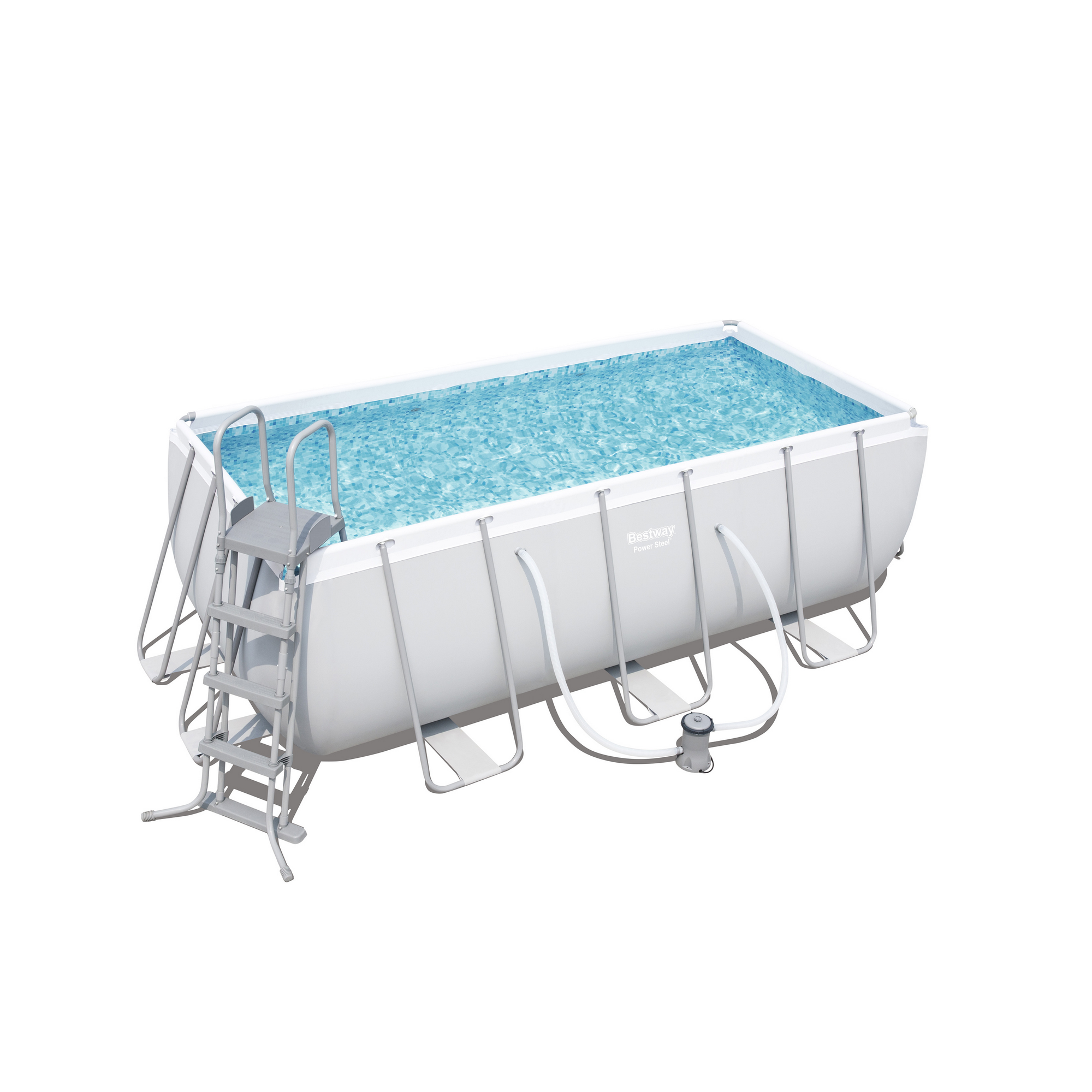 Frame-Pool-Set 'Power Steel' 412 x 201 x 122 cm mit Filterpumpe und Sicherheitsleiter + product picture