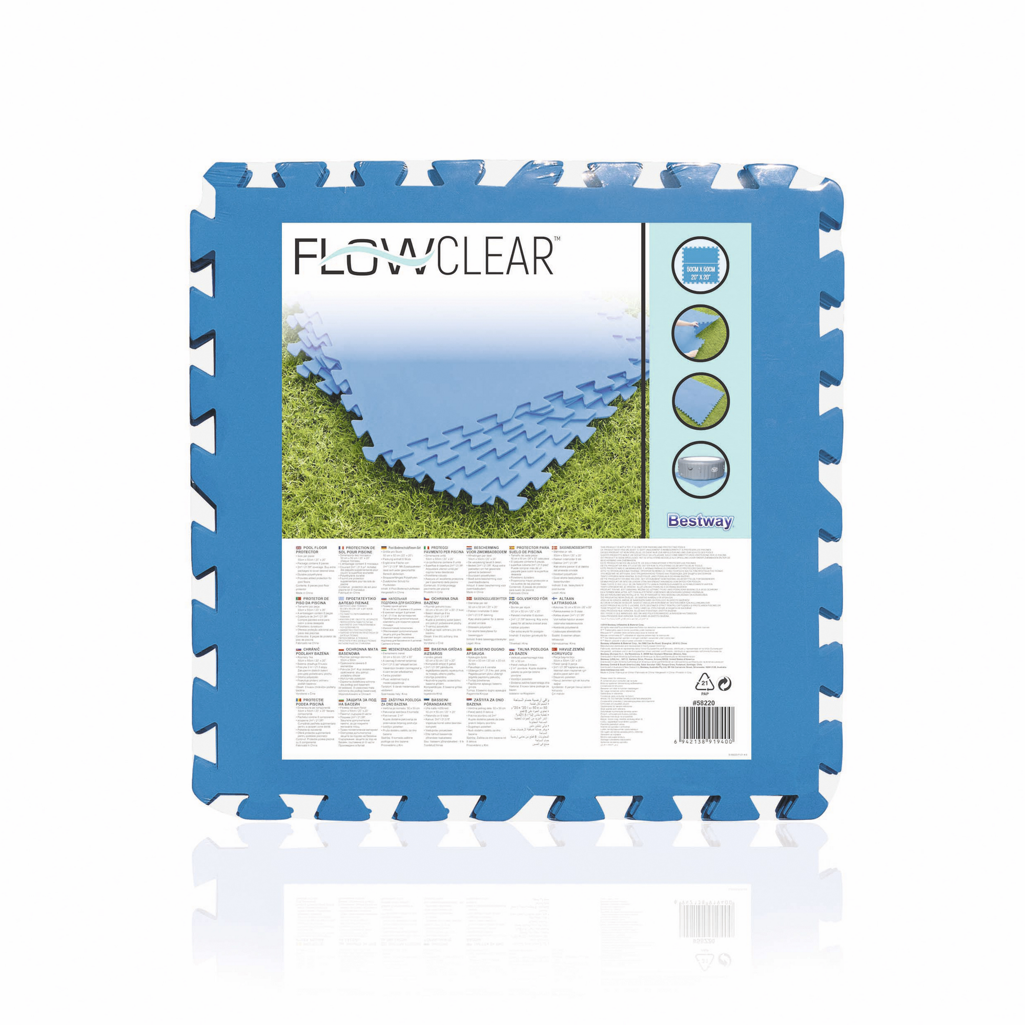 Pool-Bodenschutzmatten 'Flowclear™' 50 x 50 cm 9 Stück + product picture