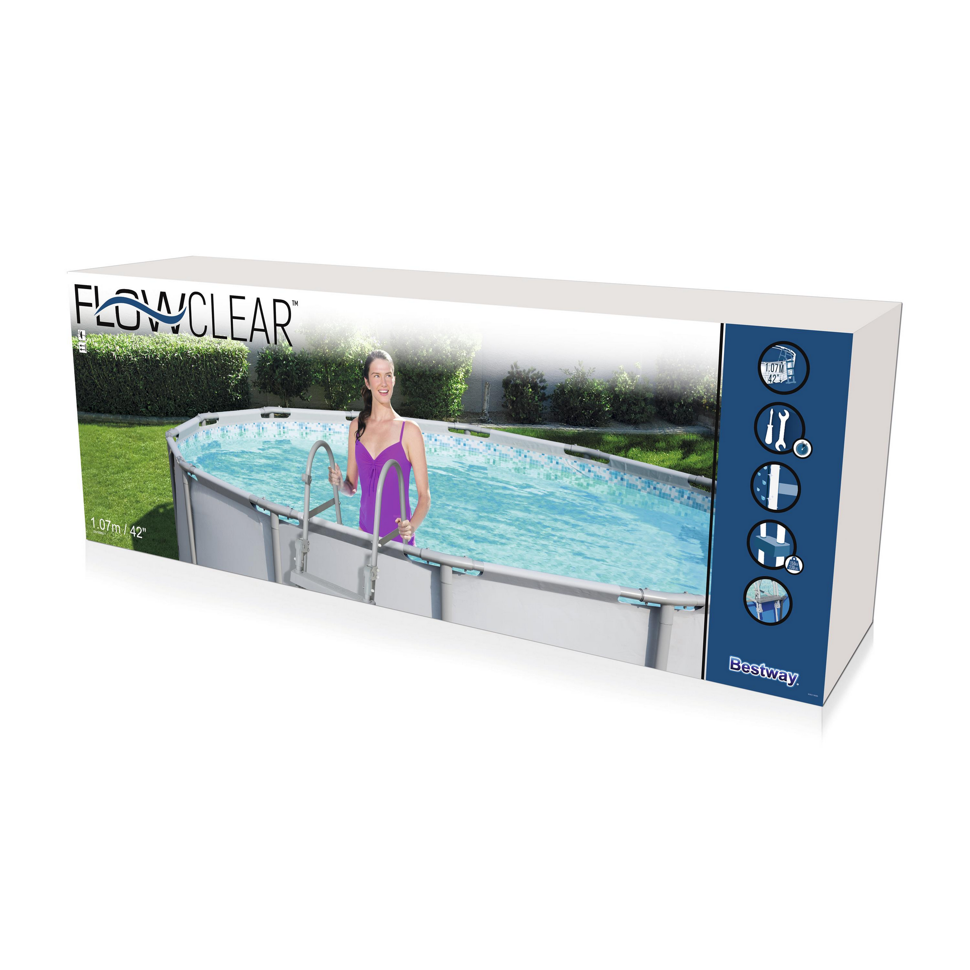 Pool-Übersteigleiter 3-stufig 107 cm + product picture