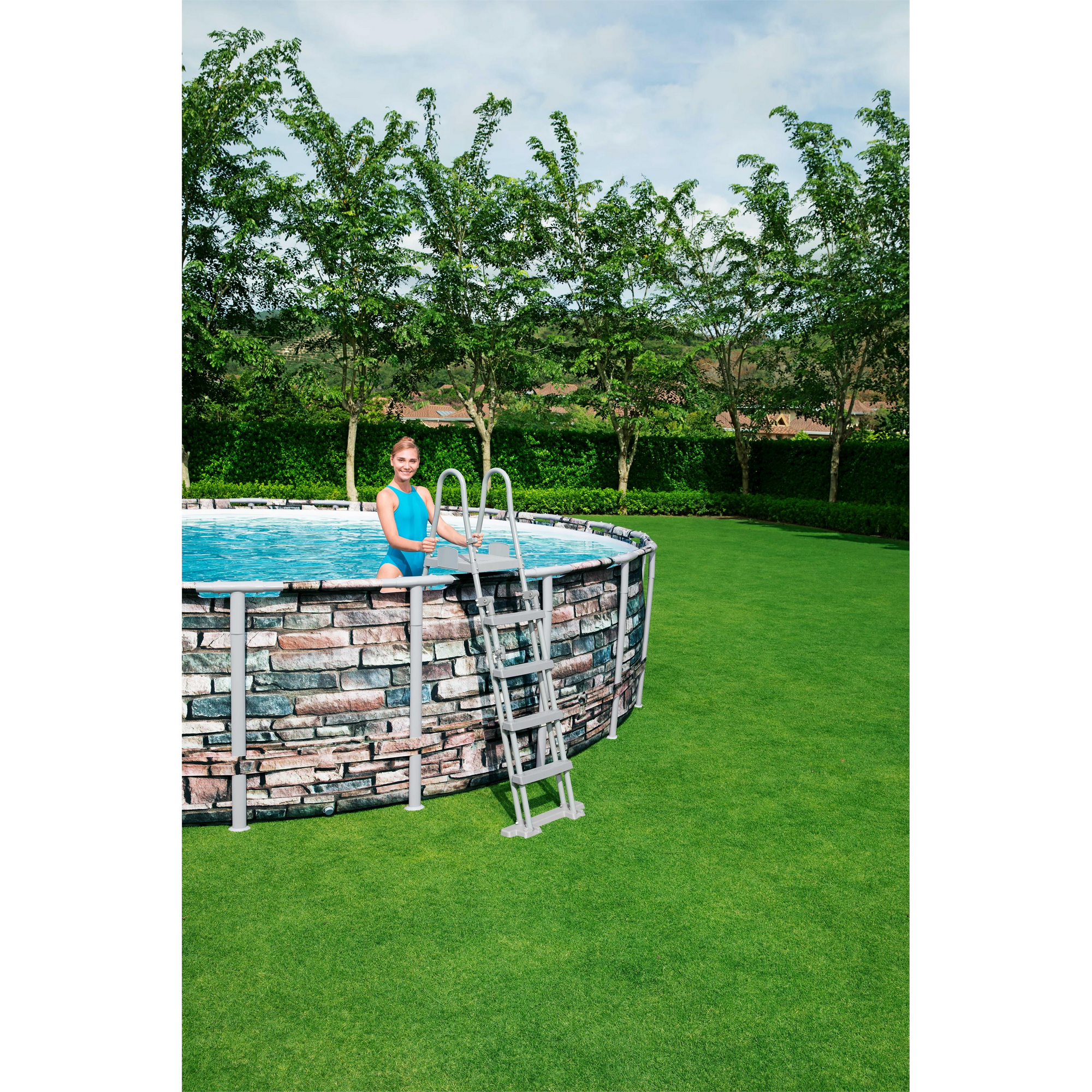 Pool-Übersteigleiter 'Flowclear' 4-stufig 132 cm + product picture
