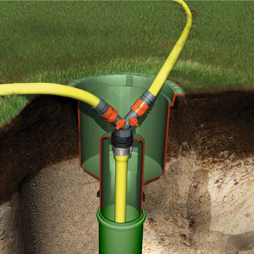 Zisterne Herkules 'Komplettpaket Garten' grün 1600 l